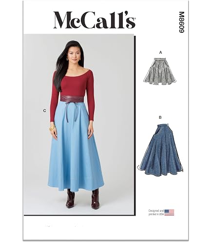Amazon.com: McCall's M8609H5 Easy-to-Make Misses' Flared Skirt