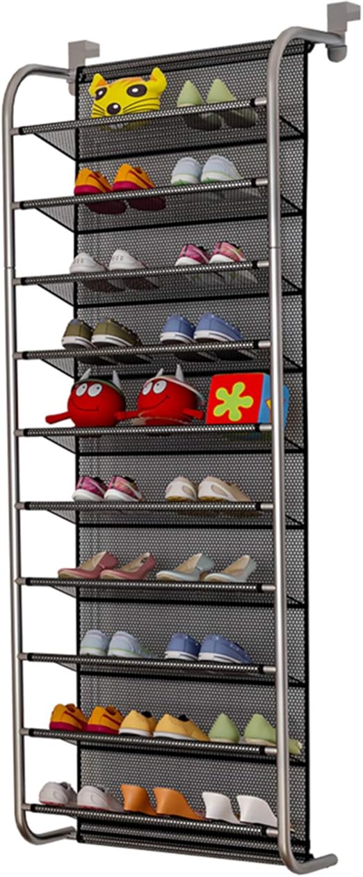 Tzamli 10Tier Over the Door Shoe Organiser, Hanging Shoe Storage Shelf