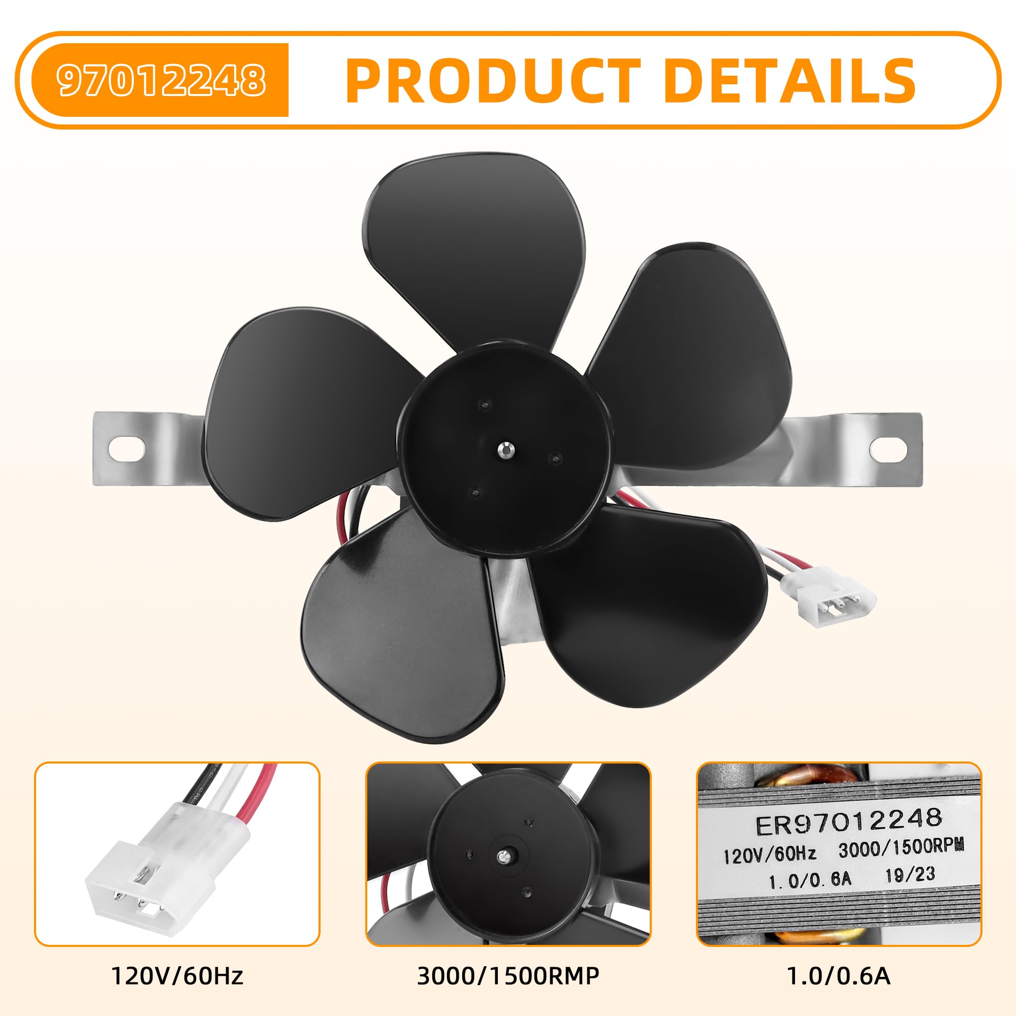 AMI PARTS 97012248 Range Hood Fan Motor Fit for Bro-an and Nu-Tone 40000 and 42000 Series Stove Range Hood - Replces BP17, S97012248, 99080492,99080533, 99080363, 99080410, AP4527731