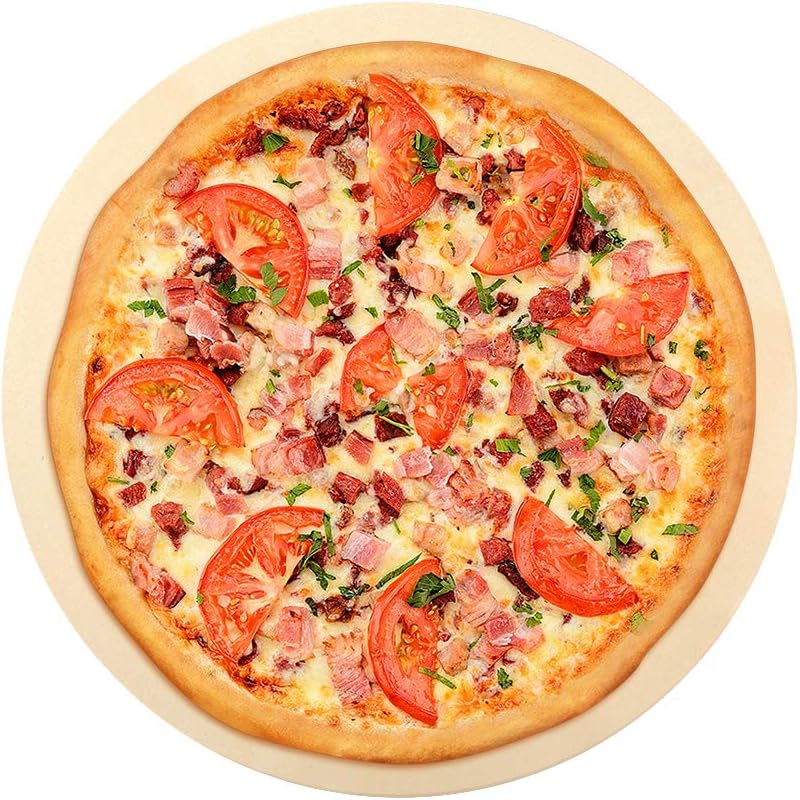 Dracarys 15" Round Pizza Stone Baking Stones for Grill and Oven, Big Green Egg Accessories, Heavy Duty Ceramic Pizza Grilling Pan, Thermal Shock Resistance Perfect for Baking Crisp Crust Pizza : Garden & Outdoor
