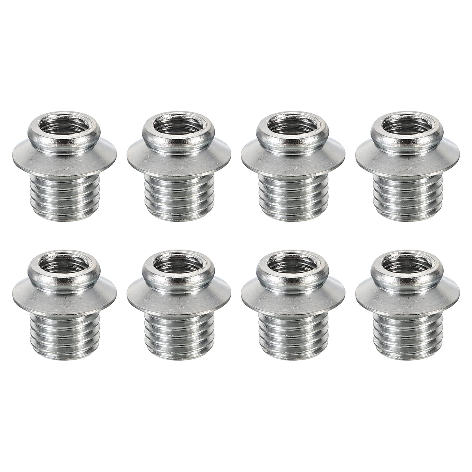 PATIKIL Thread Reducing Nut, 8 Pack M8 Male to M6 Fine Thread Female Gooseneck Hose Adapter Bracket Conversion Nut for Microphone Gooseneck Hose
