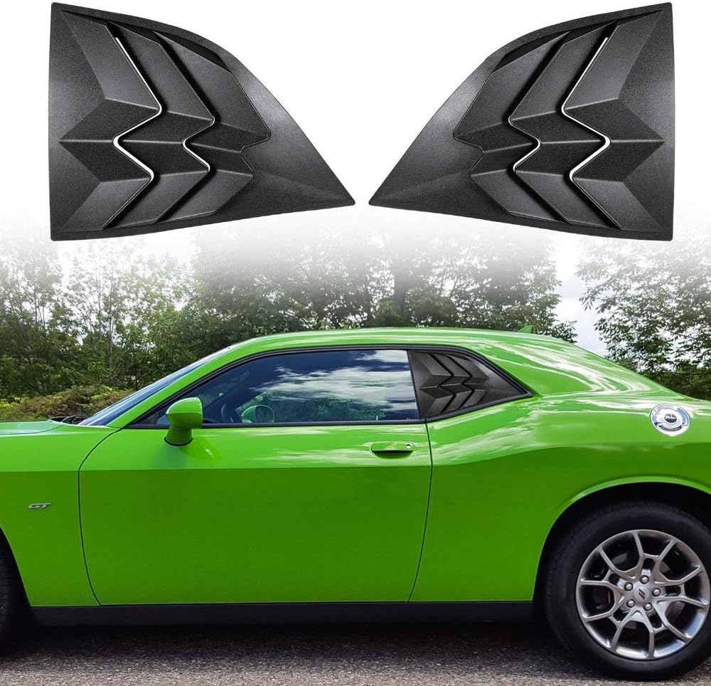 FANGPAN Side Window Scoop Louvers ABS Window Visor Cover Sun Rain Shade Vent,For Dodge Challenger 2018-2019