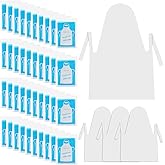 Yuanan 200 Pack Plastic Aprons Disposable Adults, Large Clear Painting Smocks for Adults Cooking, DIY Crafts, Parties(34 x 23 Inch)