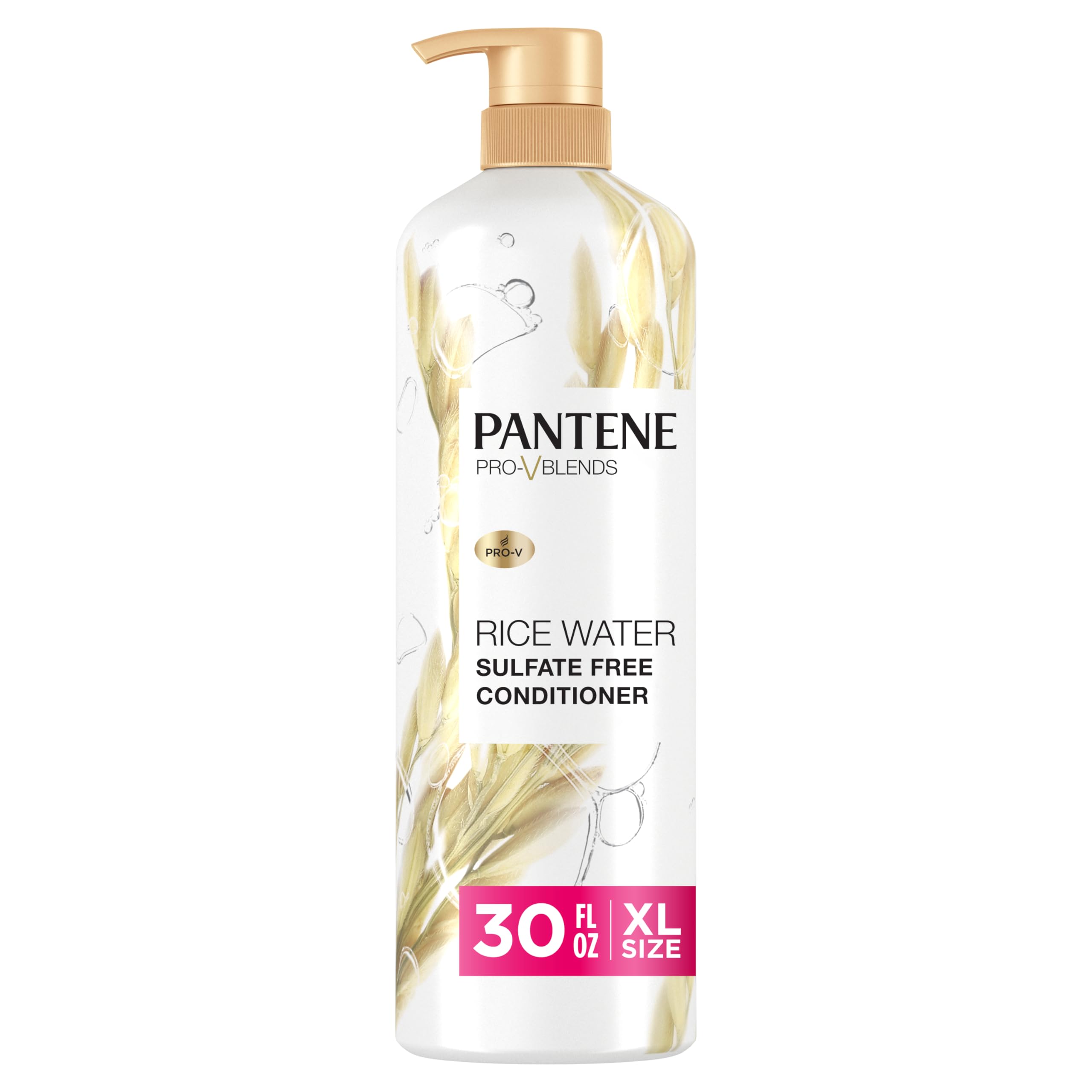 Photo 1 of Pantene Conditioner, with Rice Water, Protects Natural Hair Growth, Volumizing, for Women, Nutrient Infused with Vitamin B5, Pro-V Blends, 30.0 oz