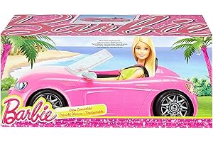 Barbie DVX59 Autre Glam Convertible Sports, Toy Vehicle for Doll, Pink Car