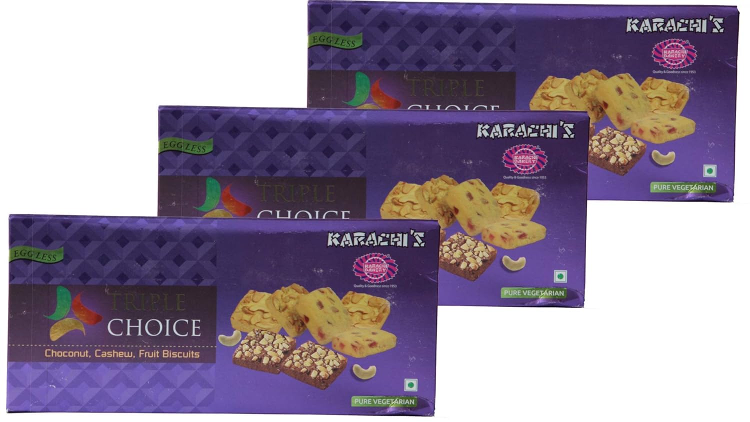 Karachi Bakery Triple Delight Cashew And Fruit Biscuits 3 X 600 G Amazon In Grocery Gourmet Foods