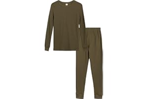 ONLY BOYS Thermal Underwear Set - 2 Piece Long Sleeve Waffle Knit Thermal Shirt and Long Johns Thermal Set for Boys