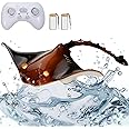 VEVOR Remote Control Manta Ray Toy, 2.4GHz High Simulation Robot RC Shark Stingray Fish Toys with Light, RC Boat Bathtub Summer Swimming Pool Toys for 6+ Year Old Boys and Girls