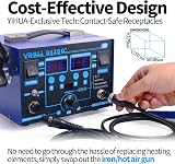 YIHUA 862BD+ SMD Hot Air Rework Station Soldering Iron 2 in 1 UK Plug view 7