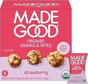 MadeGood Organic Strawberry Granola Bites, 5ct x 0.85oz