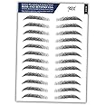 Bliss and Beyond USA | Men Waterproof Eyebrow Tattoo Stickers. A real hair stroke look. Hair replacement without surgery. Solution for hair loss. Bushy Tinted eyebrow tattoos. (MEN) (Standard, Black)