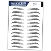 Bliss and Beyond USA | Men Waterproof Eyebrow Tattoo Stickers. A real hair stroke look. Hair replacement without surgery. Solution for hair loss. Bushy Tinted eyebrow tattoos. (MEN) (Standard, Black)