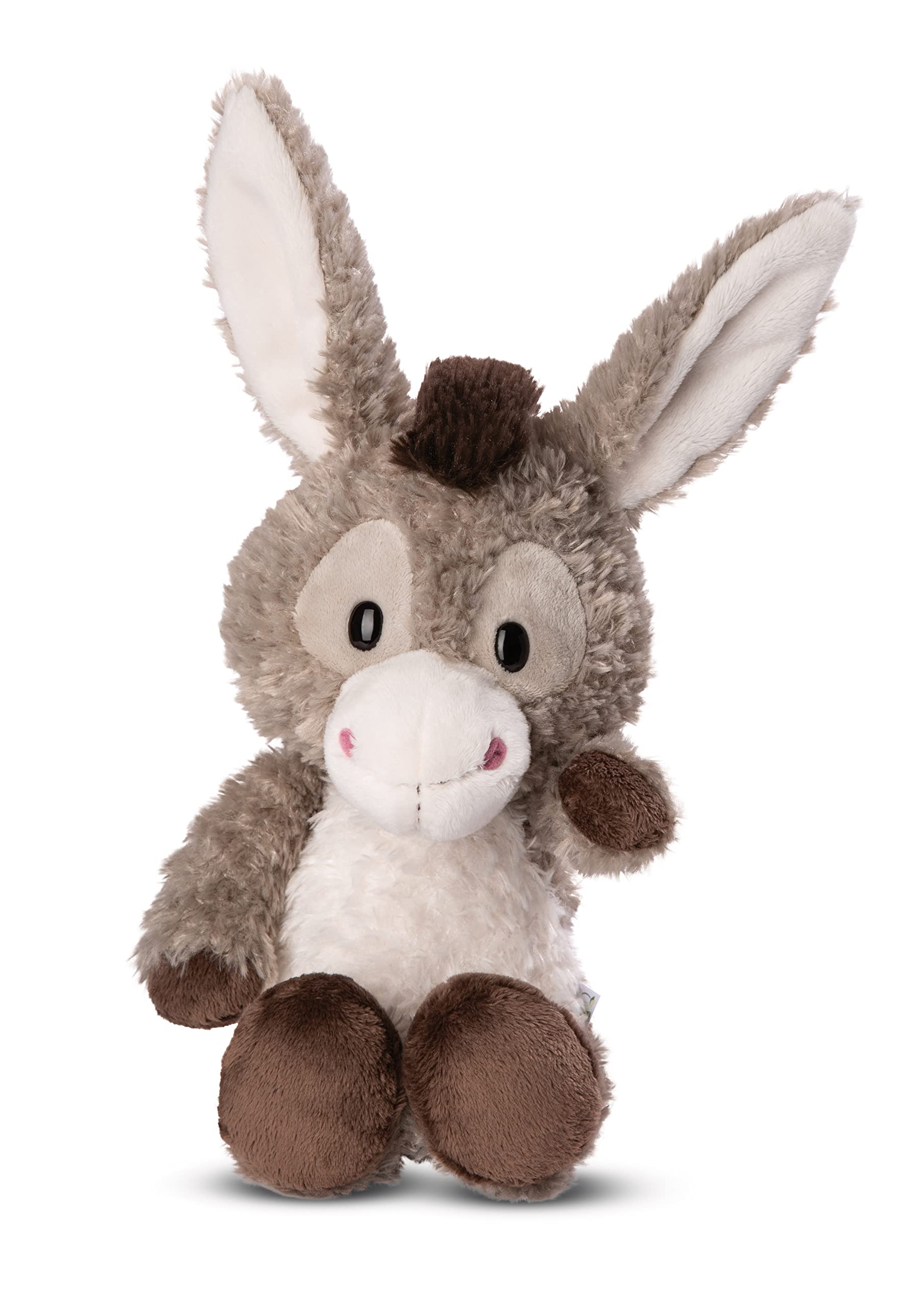 Nici Donkeylee 33cm Grey Dangling Sustainable Soft Toy, Cuddly & Playful, Unisex, Animal Theme, FARM FRIENDS Collection, NICI GREEN Product, RPET Material, 2-Year Warranty