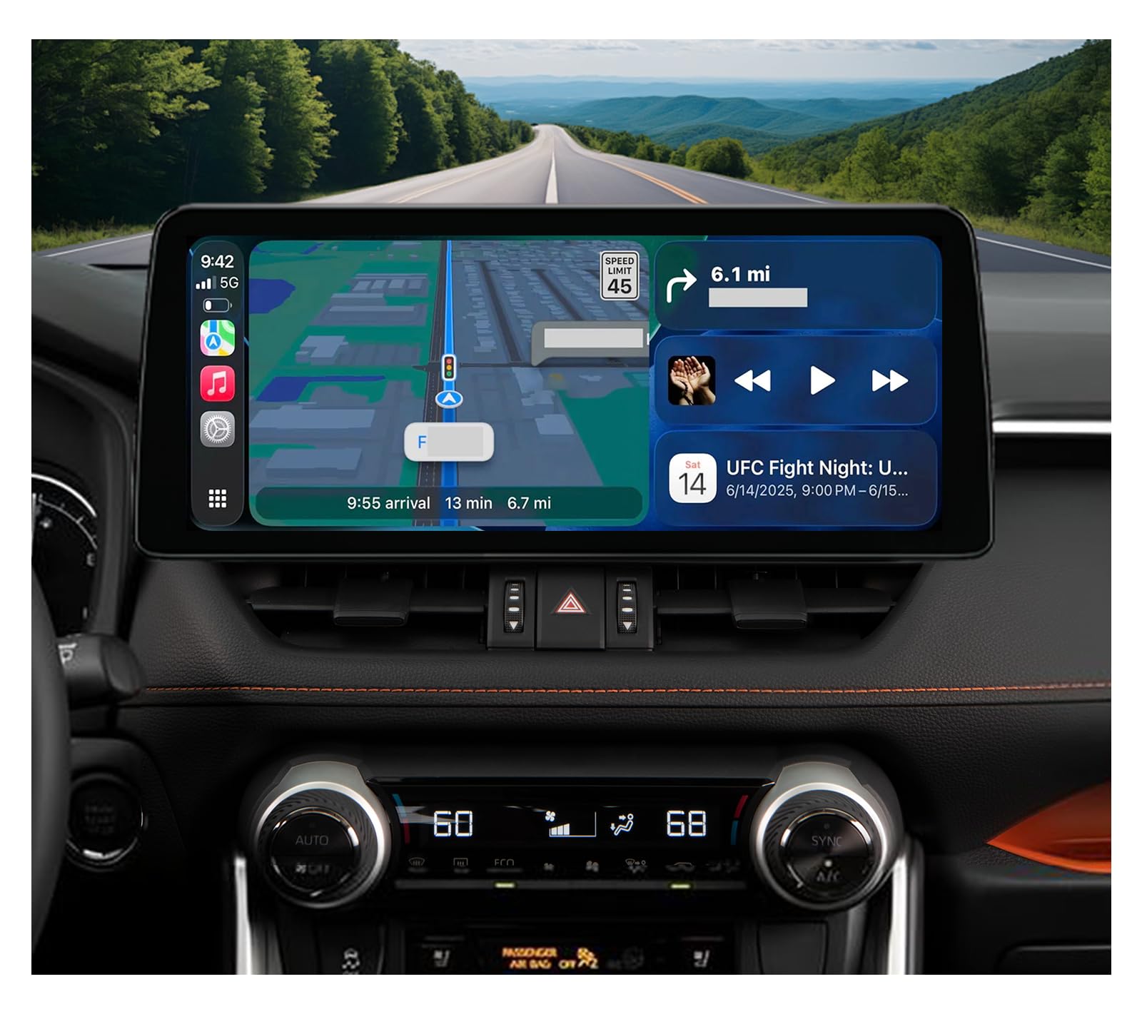 Photo 1 of 8Core 4G+64G 12.3" Android 13 Car Radio Stereo for Toyota RAV4 2019-2022: Wireless CarPlay & Android Auto - Upgrade Head Unit with 1920x720 QLED Touch Screen GPS Navigation FM/AM DSP Bluetooth SWC