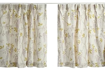 Amazon Lauraashley ローラアシュレイ オフホワイト パステルカラー 厚地カーテン2枚組み 海外直営店輸入品 並行輸入品 カーテン オンライン通販