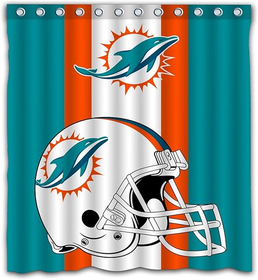 Amazon Com Potteroy Miami Dolphins Team Simple Design Shower