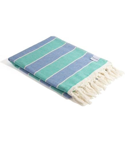 InfuseZen Turkish Cotton Peshtemal Towel - 69"x39", Reversible Citrus Print, Quick-Dry & Sand-Free