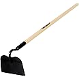 Truper 30006 Welded Garden Hoe - 6" Steel Head, 54" Wood Handle With Comfort Grip, For Weeding & Cultivating