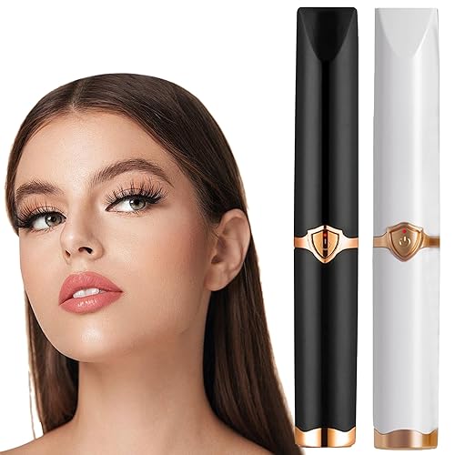 Ortviai Electric Eyelash Curler Heated, 2 Pcs, White+Black, Plastic, 3 Levels of Temperature Adjustment, Auto Shut-off, Curling in Seconds