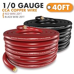 1/0 Gauge Wire (40ft) Copper Clad Aluminum CAA Car