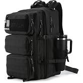 SEYATULLH Tactical Military Backpack for Men and Women 55L Large Hiking Bag | Molle Rucksack Army Assault Pack 3 to 5 Days Travel for Camping Sport Gym Fishing Hunting and Other Outdoor Activities Black