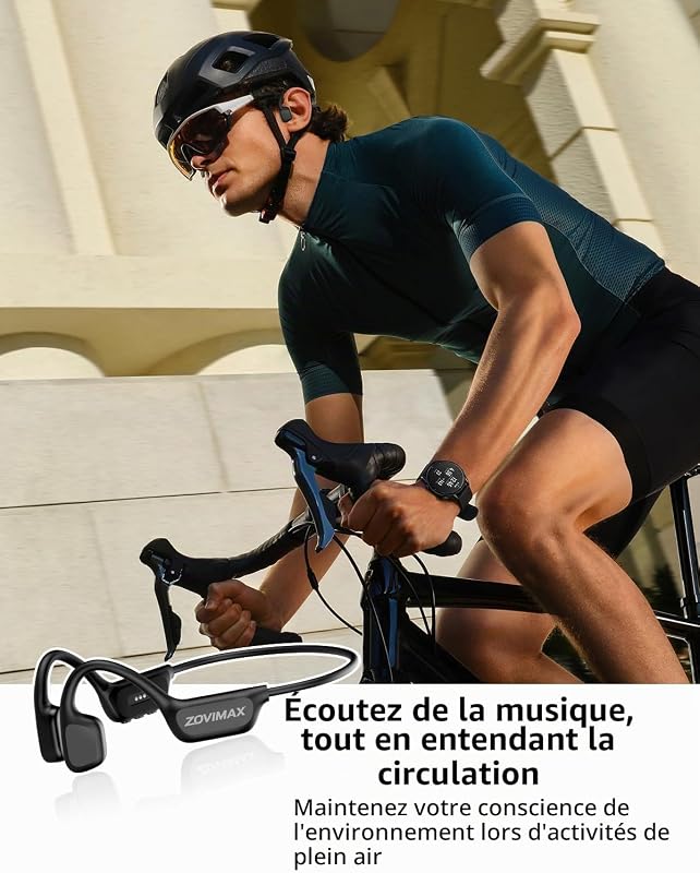 Casque Conduction Osseuse Natation, IPX8, MP3 8 Go, Bluetooth 6.0 — photo 7 sur 8