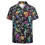 GADZILLE Mens Beer Shirt Neon Party Shirts Vintage