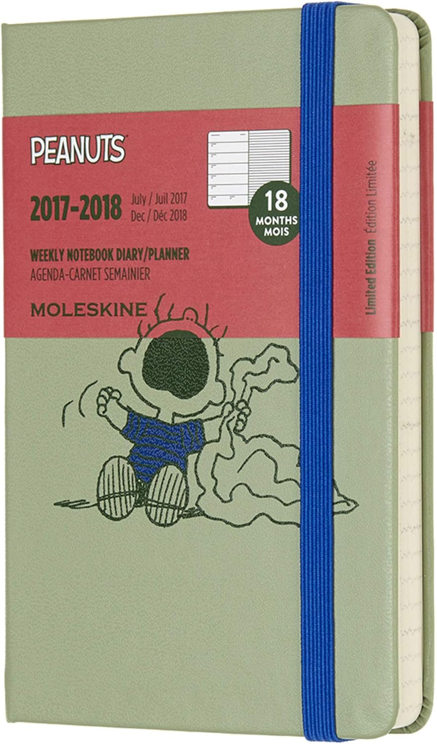 2018 Moleskine Peanuts Limited Edition Willow Green Pocket Weekly