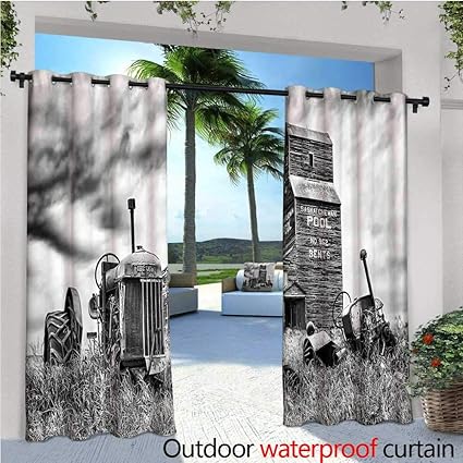 Amazon Com Cobedecor Industrial Patio Curtains Old 60s Abandoned