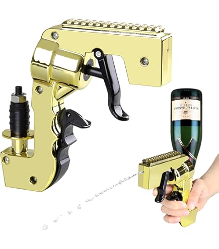 Champagne Spray Gun - Gold Plastic Party Shooter For Celebrations & Events | 33ft Range