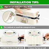[Restmo] Weatherproof Electrical Box 2 Pack IP55 Almond 15x8.1x4.5cm view 4