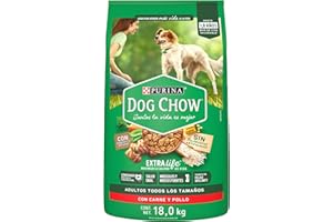 Purina Dog Chow Adulto Todos los tamaños Sabor Carne y Pollo 18Kg