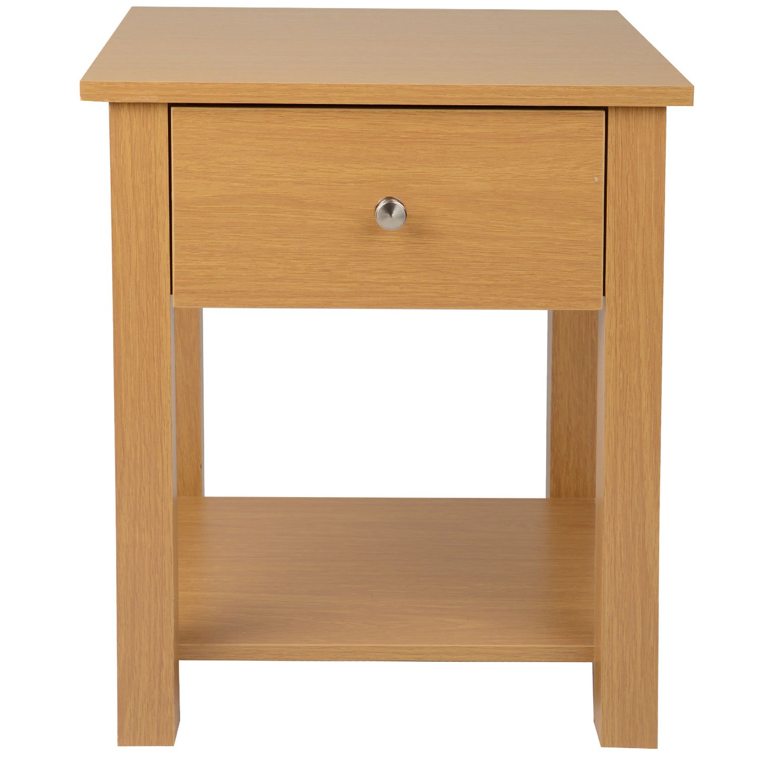 Home Christow Wooden 1 Drawer Bedside Table Bedroom Nightstand