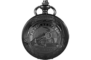 TIONG Vintage Punk Motorcycle Pocket Watch Quartz Bronze Steam Train Pocket Watch Men Women Gift for Christmas Birthday