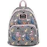 Loungefly Disney Cats Faux Leather Womens Double Strap Shoulder Bag Purse