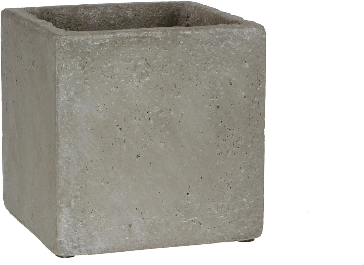 Mica decoraciones jardinera Jimmy, cemento, H.Grau, 15 x 15 x 15 cm: Amazon.es: Hogar