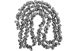 OSALADI Single Row Dark Gray Rhinestone Chain Trim Claw Sewing Crystal Applique for DIY Jewelry Craft