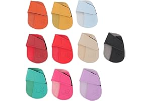 Tomotato Iron Club Head Covers, 10-Piece Set PU Leather Waterproof Protective Sleeves for Golf Training, Multi Color Design