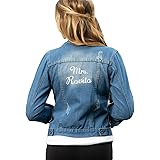 Jean jacket with last name on back Clearance