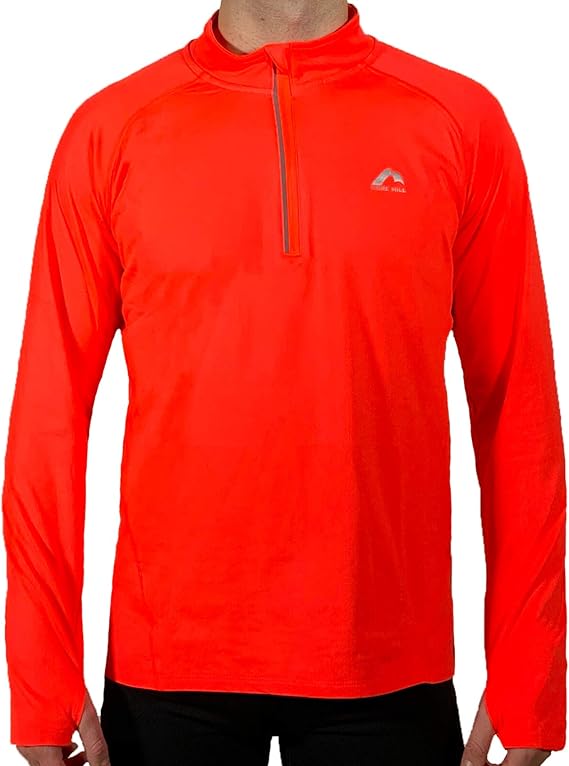 More Mile Vivid Half Zip Long Sleeve Mens Running Top Amazon.co.uk
