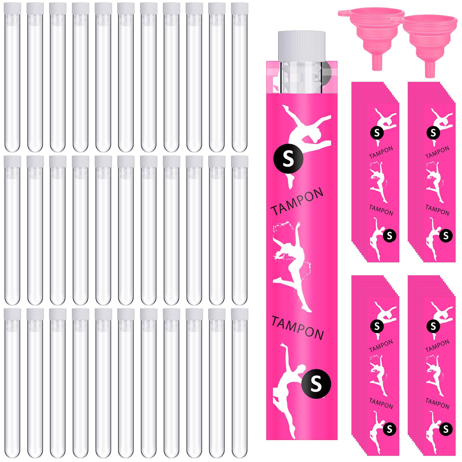 Photo 1 of Suclain 80 Pcs Travel Tube Set Includes 0.4 oz Tubes for Women, Reusable Wrappers, Foldable Silicone Funnels for Outdoor Sports