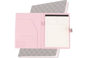 Daily Ritmo® Padfolio A4 Checkered PU Leather | OFFICE RITM Business Legal Notepad Holder | Legal Size | Work Binder Folio Portfolio| Professional Document Resume Organizer Cover