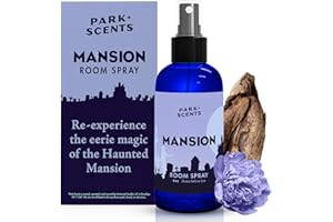 Park Scents Mansion Fragrance Room Spray – Theme Park Scented Air Freshener Spray with Peony, Violet, Plum, Leather, Patchouli, Aged Wood, Amber, Musk, Vanilla – Friend Birthday Gifts for Women (4oz)