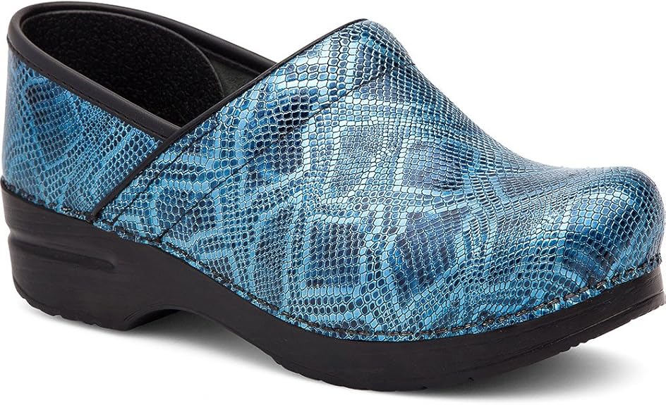 Dansko Women�s Professional Mule, Blue Python, 39 M EU / 8