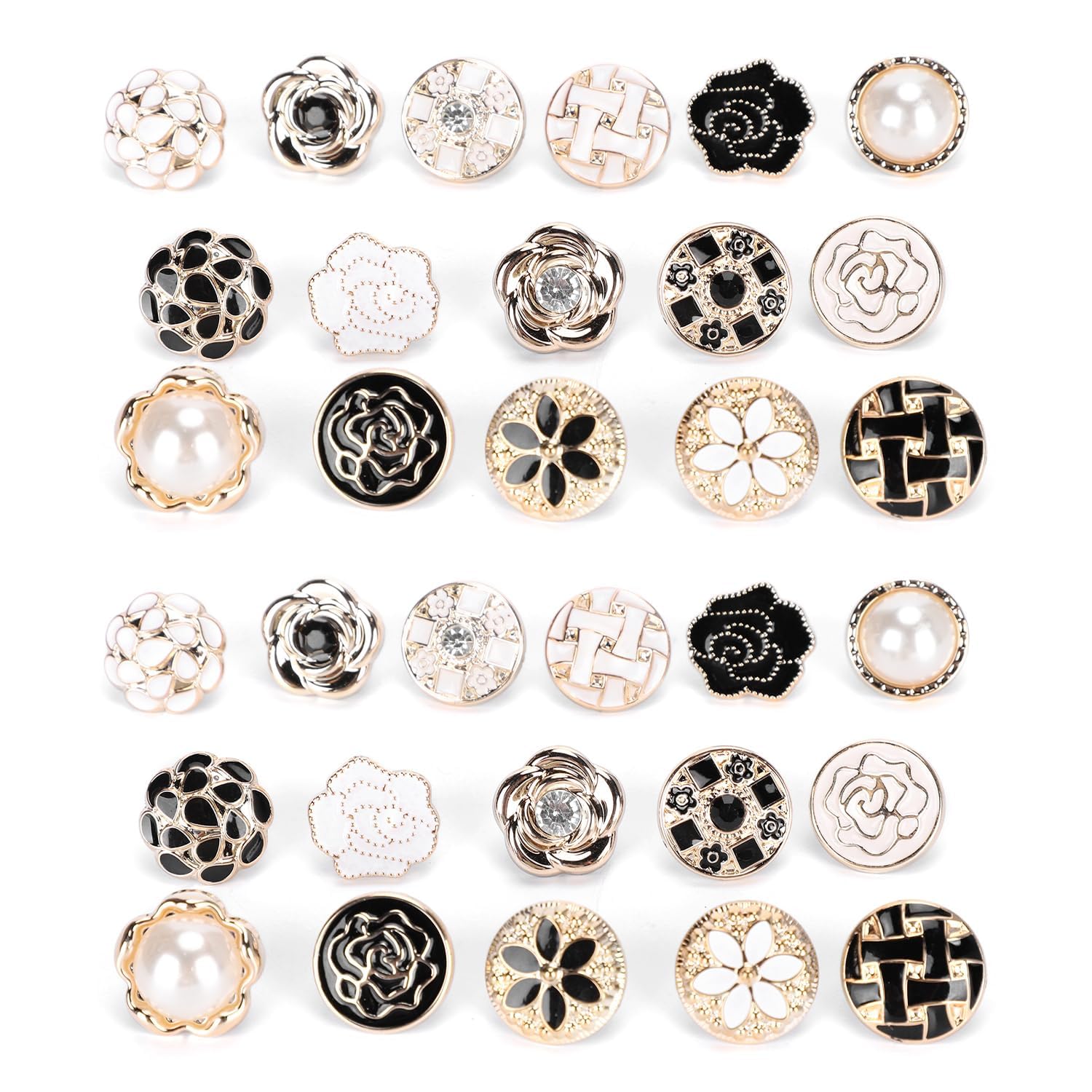 30 Pcs Women's Shirt Brooch Buttons, Modesty Pins Cover Up Brooch Pins for Blouses, T-Shirts, Clothes & Hats