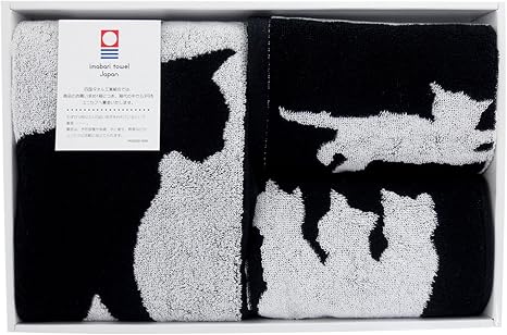 Amazon ネコフェイス 今治タオル ギフトセット ウォッシュタオル2枚 フェイスタオル1枚 Aots 3800 日本製 タオルセット ホーム キッチン オンライン通販