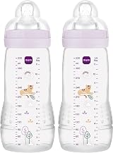 MAM Easy Active Bottles 2 Pack 330ml Fast Flow Teats Size 3 Iris view 1