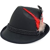 Melesh Elegant German Alpine Bavarian Oktoberfest Costume Hat