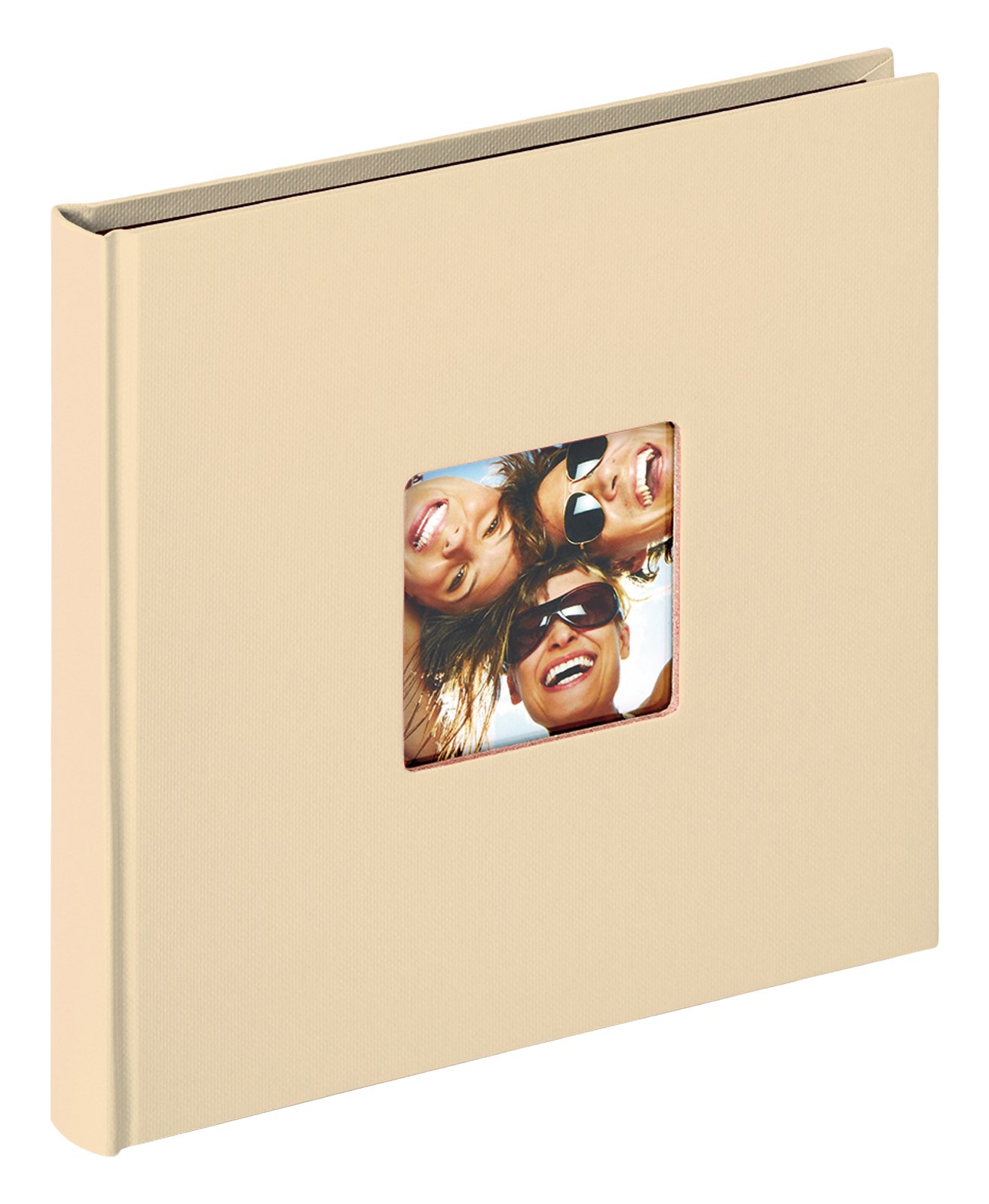 walther Design Photo Album Cream 18 x 18 cm with Cover Punching, Fun FA-199-H