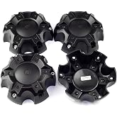 GTownWorks 5.55in Wheel Center Caps for Ballistic Center Hubcaps, 4 Pack Glossy Black Center Cover Replacement, 6 lugs